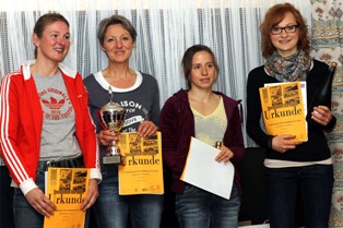 ANE CUP Siegerehrung Claudia Waidelich Regina Vielmeier Maike Hess Nora Kusterer